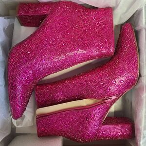 Betsey Johnson Cady All-Over Rhinestone Ankle Boot